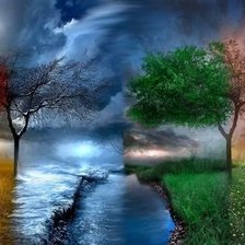 Схема вышивки «четыре сезона»