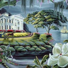 Схема вышивки «вечер у моря»