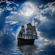 Схема вышивки «парусник»