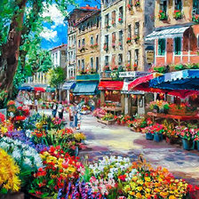 Схема вышивки «Paris Flower Market.»