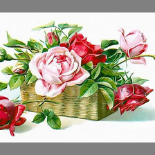 Схема вышивки «Серия "Винтаж". Розы»