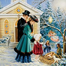 Схема вышивки «Рождественский вечер»