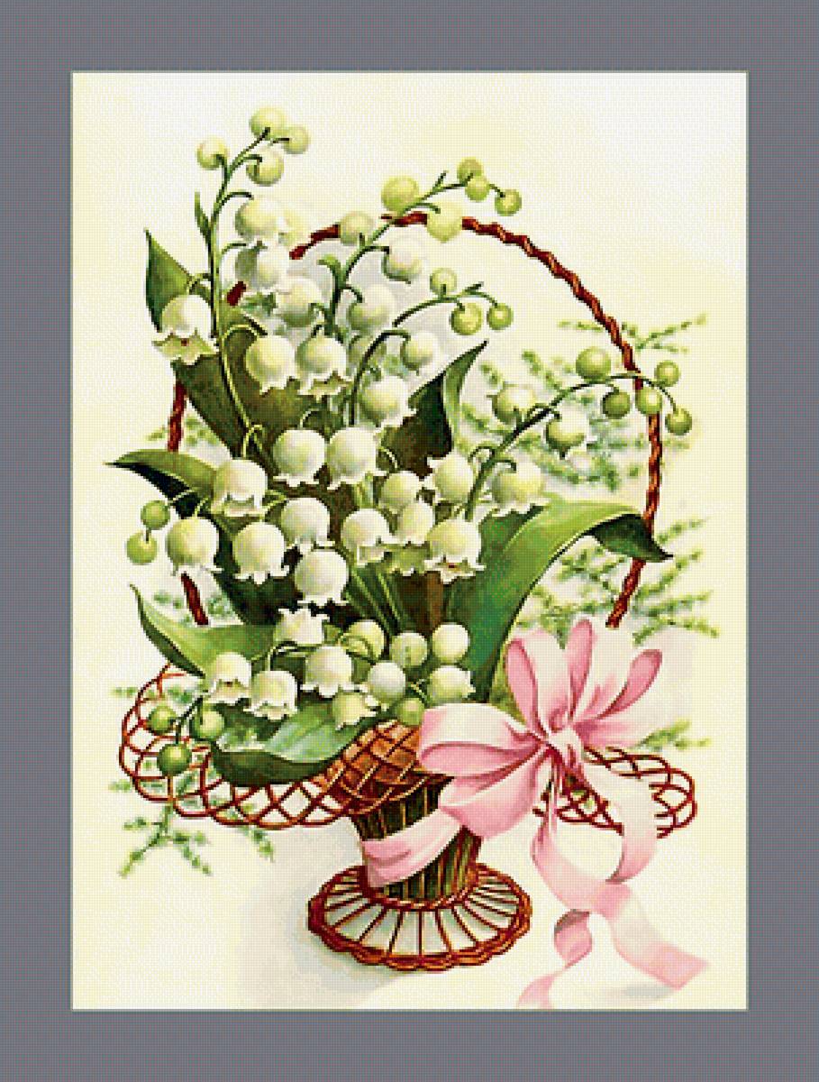 Серия "Винтаж". Ландыши - флора, цветы, букет - предпросмотр