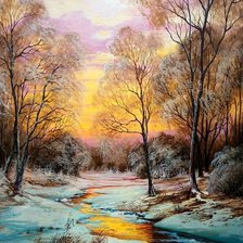 Схема вышивки «пейзаж»