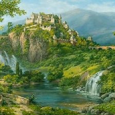 Схема вышивки «пейзаж»