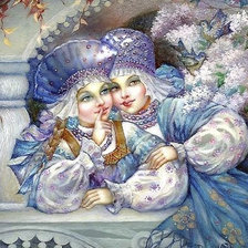 Схема вышивки «Федоскинские миниатюры»