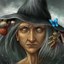 Схема вышивки «ведьма»