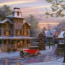 Схема вышивки «за день до рождества»