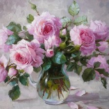 Схема вышивки «liliowe róże»