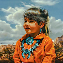 Схема вышивки «The Blue Necklace.»