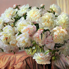 Схема вышивки «Нежные пионы.»