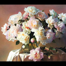 Схема вышивки «Пионы.Букет.»