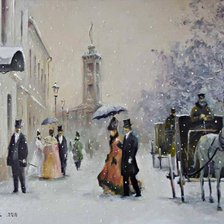 Схема вышивки «зимний пейзаж»