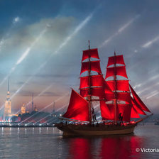 Схема вышивки «алые паруса»