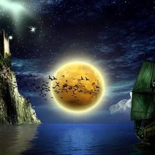 Схема вышивки «ночные гости»