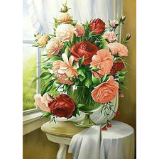 Схема вышивки «Цветы у окна.»