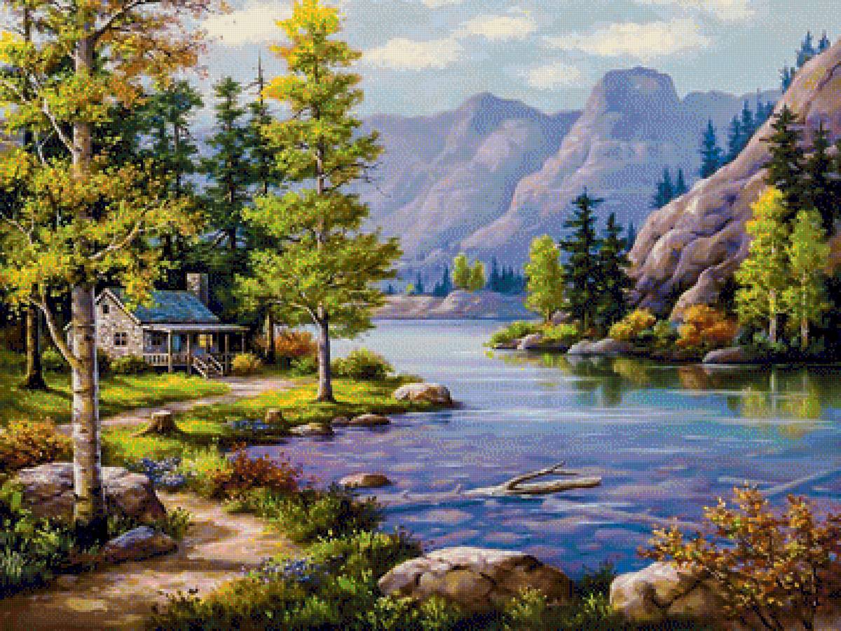 Tranquility in the Forest. - landscapes. - предпросмотр