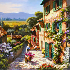 Схема вышивки «Tuscany View-2.»