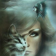 Схема вышивки «кошки»