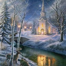 Схема вышивки «пейзаж»