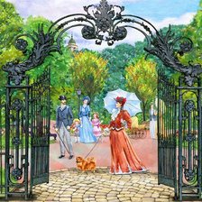 Схема вышивки «Прогулка в парке»