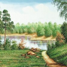 Схема вышивки «пейзаж»