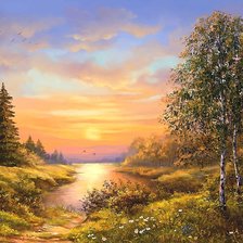 Схема вышивки «пейзаж»