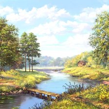 Схема вышивки «пейзаж»