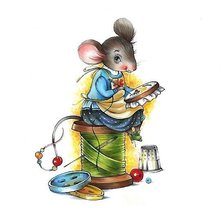 Схема вышивки «мышь»