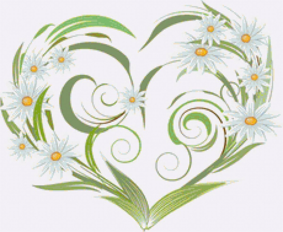 цветы - любовь, сердце - предпросмотр