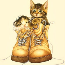 Схема вышивки «кошки»