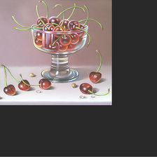 Схема вышивки «Маленький натюрморт с вишней.»