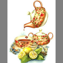 Схема вышивки «Чайный натюрморт.»