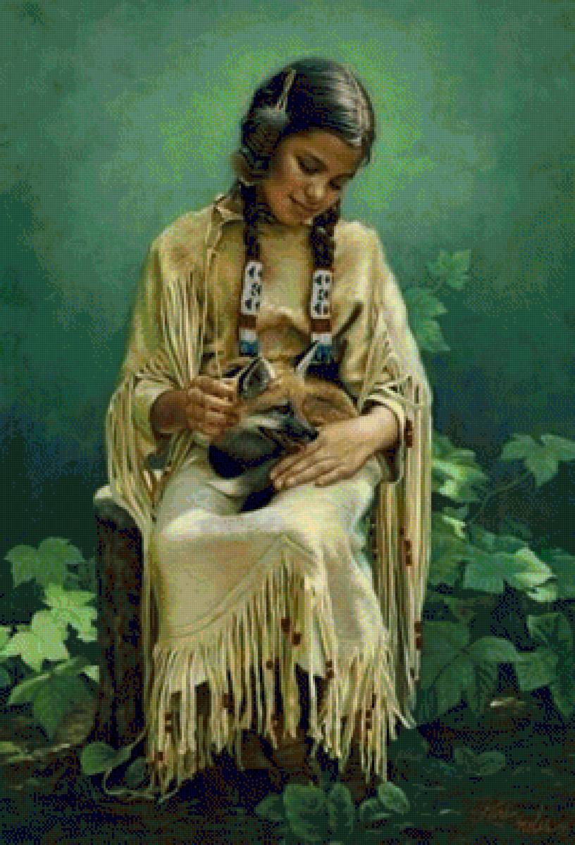 Девушка лисичка - девушка и лисичка - предпросмотр