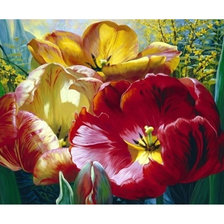 Схема вышивки «Нежные тюльпаны»