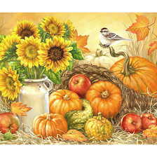 Схема вышивки «Осенний урожай.»