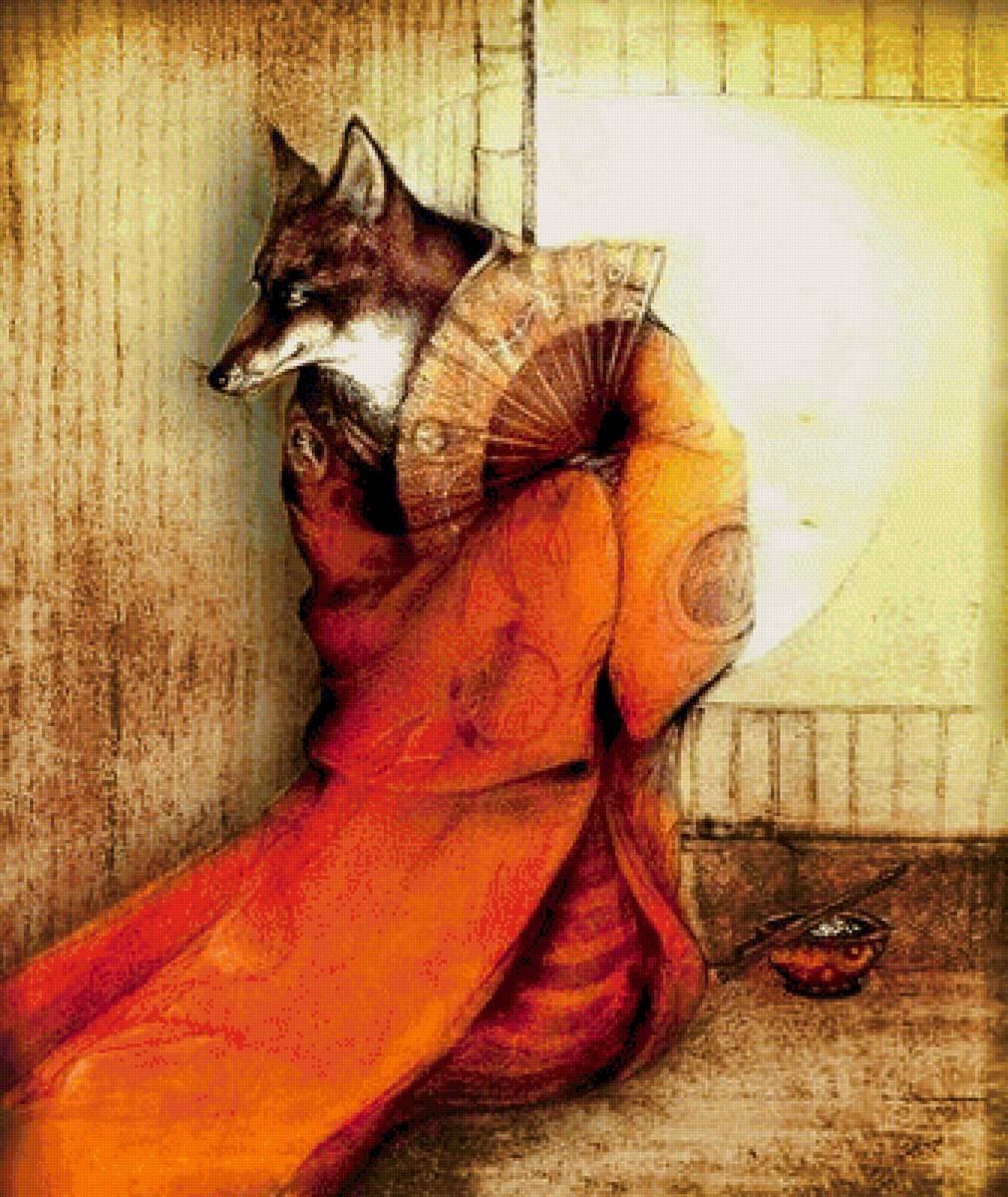 Kitsune - лиса, япония, мифология - предпросмотр
