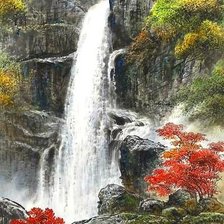 Схема вышивки «Водопад.»