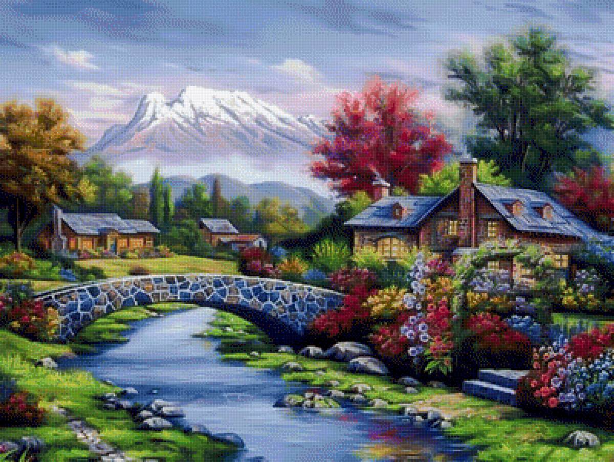 Castles by the River. - scenarys.flowers and gardens. - предпросмотр