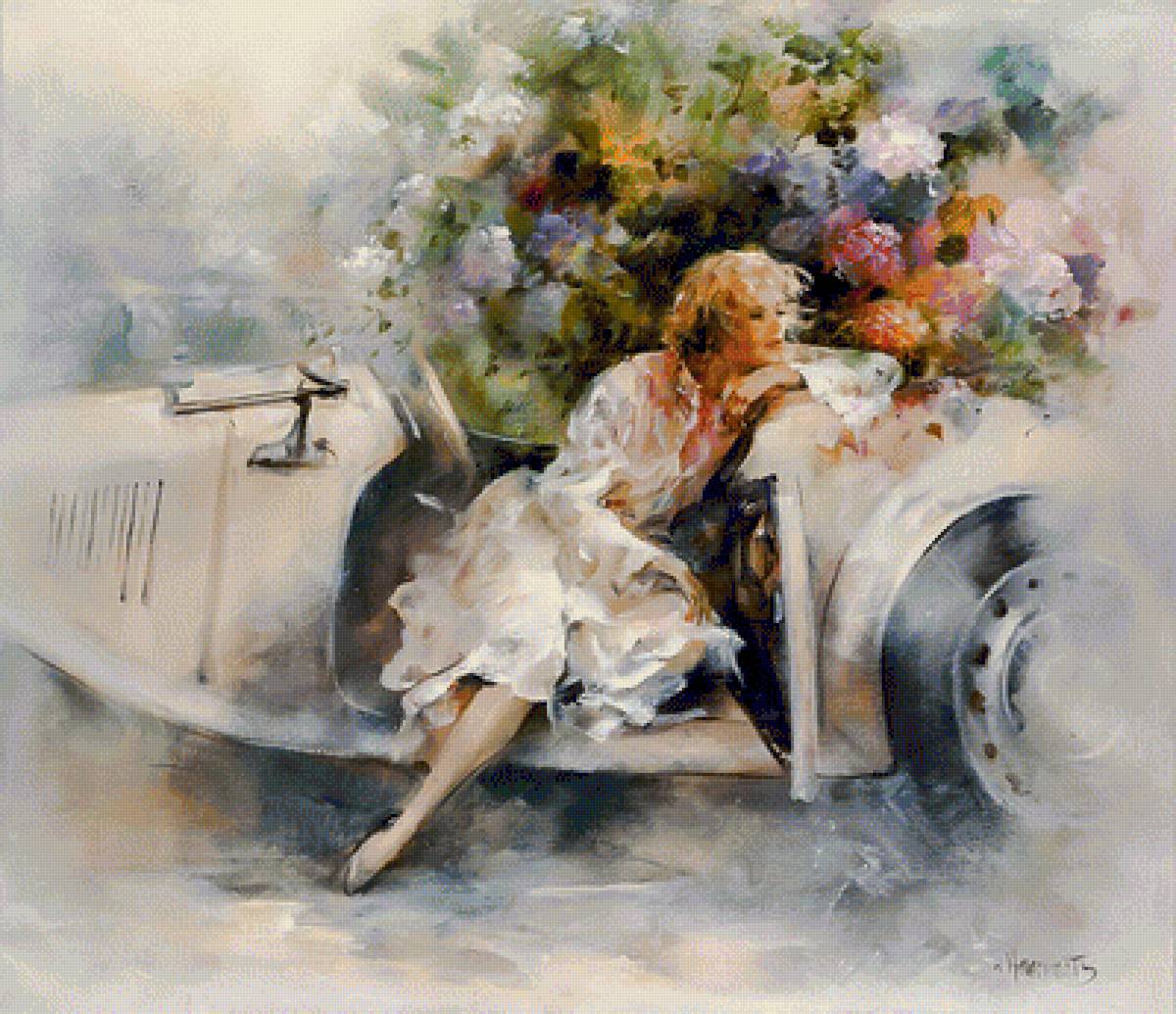Day Dreaming. - willem haenraets.ladies.flowers and gardens. - предпросмотр