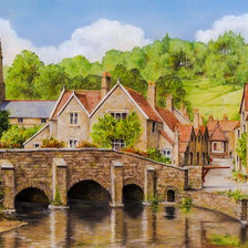 Схема вышивки «Drawn Castle Bridge.»