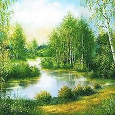 Схема вышивки «пейзаж»