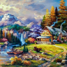 Схема вышивки «Mission Creek.»