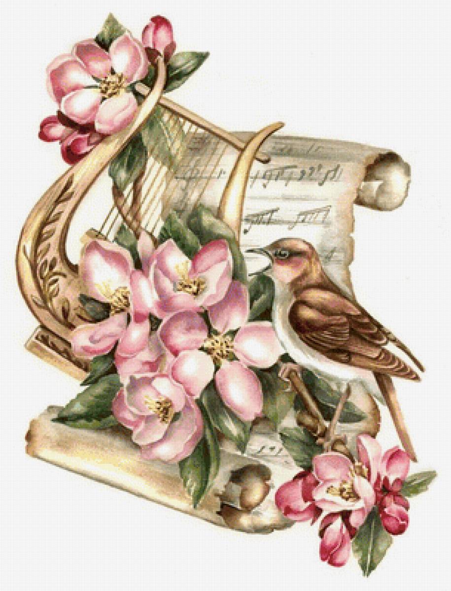 vtáčik,kvety - предпросмотр