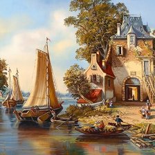 Схема вышивки «Голландия»