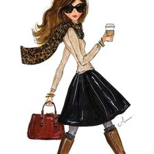 Схема вышивки «Dama fashion»