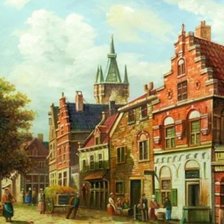 Схема вышивки «старый город»