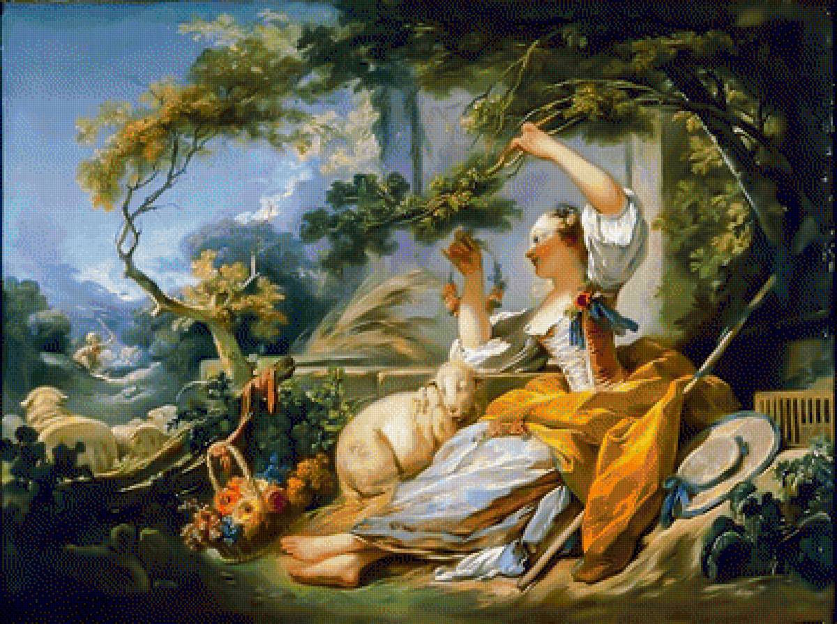 Sheperdess. - jean honoré fragonard. - предпросмотр