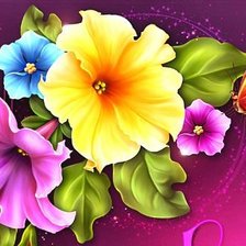 Схема вышивки «цветы»