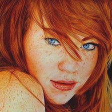 Схема вышивки «Девушка»